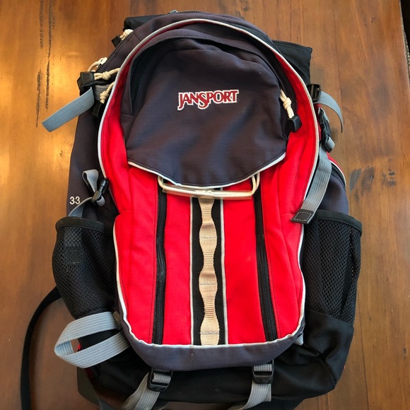 Jansport Other - Jansport Polaris 33 Discontinued Red and Black Camping Hiking Travel Backpack